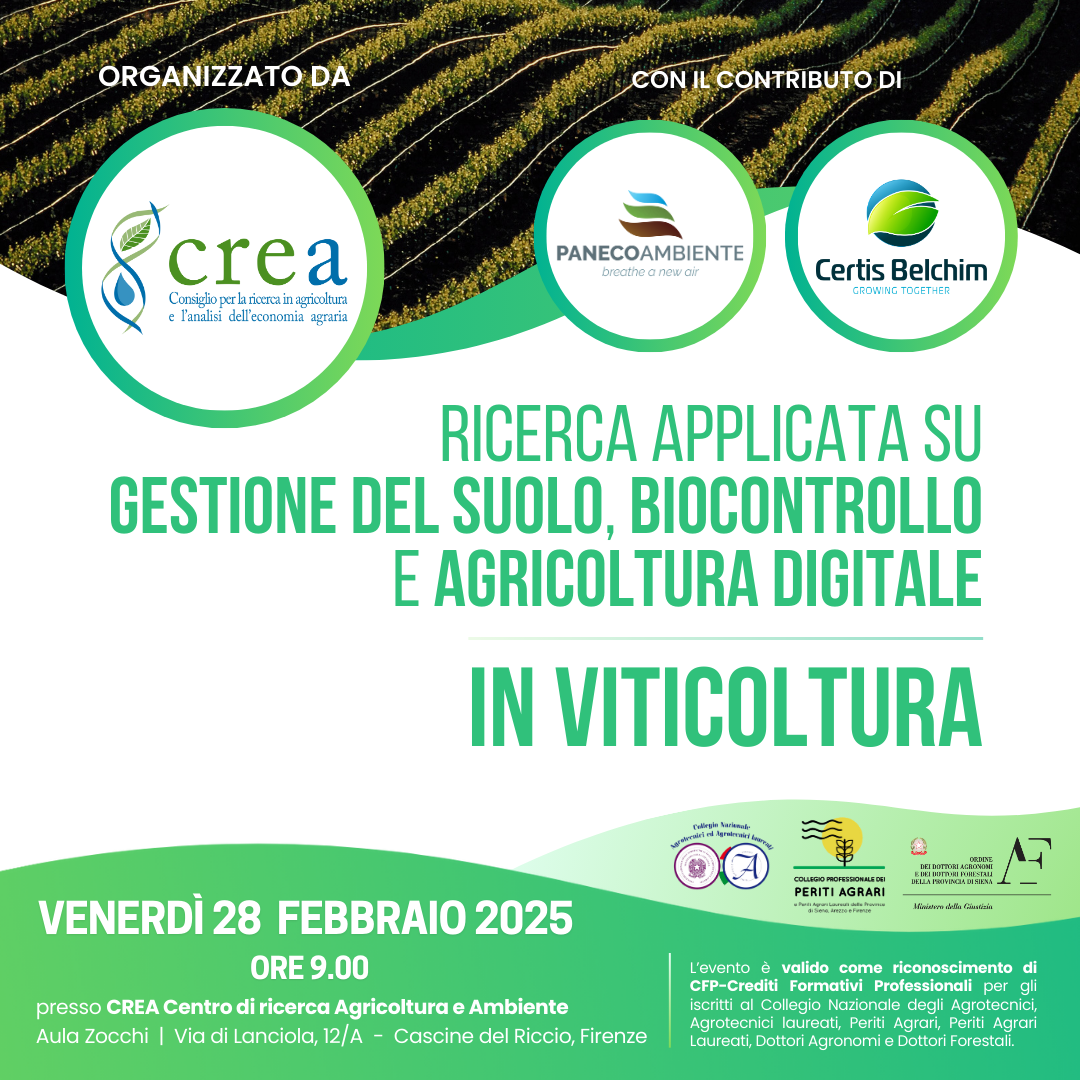 Ricerca applicata su gestione del suolo, biocontrollo e agricoltura digitale IN VITICOLTURA